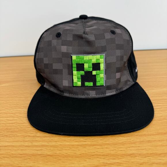 Minecraft creeper hat baseball cap logo snap back video game one size adjustable - Picture 2 of 9